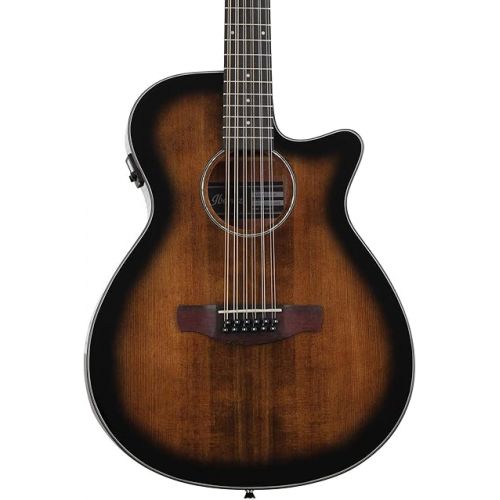  Ibanez AEG 12-String Acoustic-Electric Guitar (Dark Violin Sunburst)