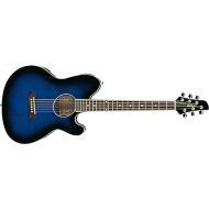 Ibanez 6 String Acoustic Guitar, Right Handed, Transparent Blue Sunburst (TCY10ETBS)