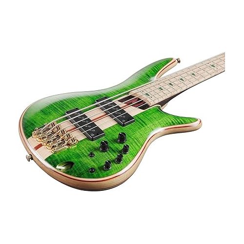  Ibanez SR5FMDX Premium 5-String Bass Emerald Green Low Gloss