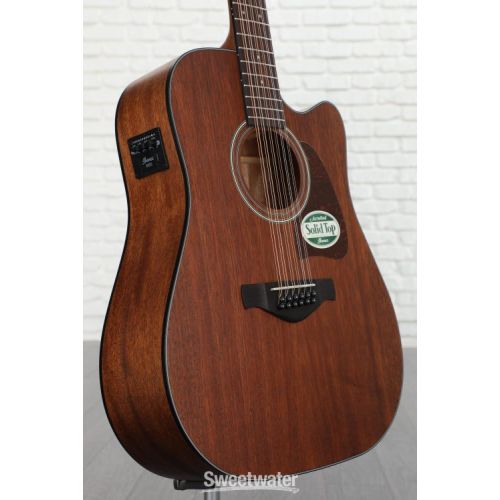  Ibanez AW5412CE 12-string Acoustic-electric Guitar - Open Pore Natural