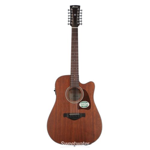  Ibanez AW5412CE 12-string Acoustic-electric Guitar - Open Pore Natural