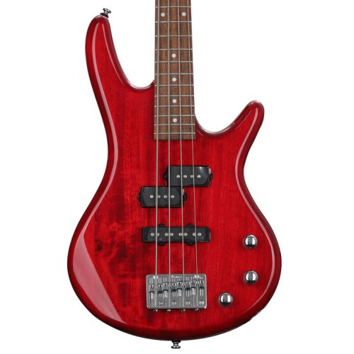  Ibanez miKro GSRM20 Bass Guitar Essentials Bundle - Transparent Red