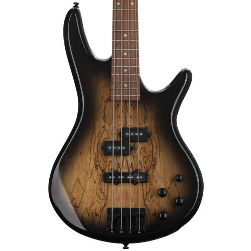  Ibanez Gio GSR200SMNGT Bass Guitar and Ampeg Rocket Amp Essentials Bundle - Natural Gray Burst