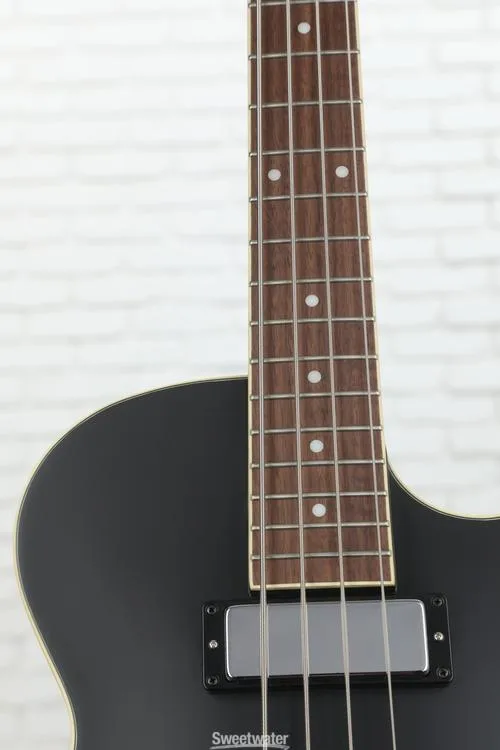  Ibanez AGB200 Semi-hollow Bass Guitar - Black Flat