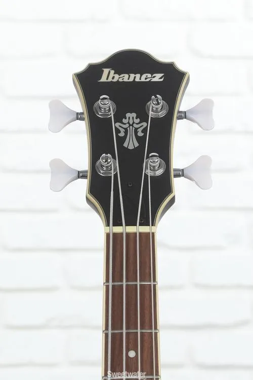  Ibanez AGB200 Semi-hollow Bass Guitar - Black Flat