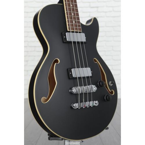  Ibanez AGB200 Semi-hollow Bass Guitar - Black Flat