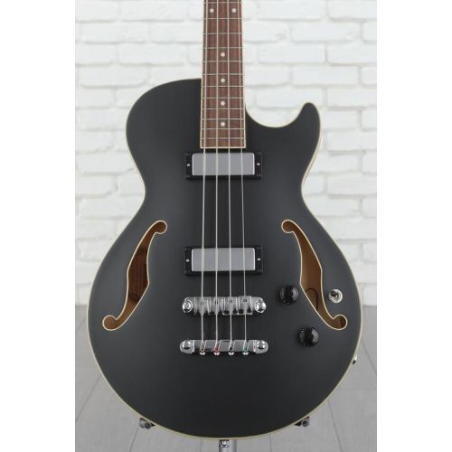  Ibanez AGB200 Semi-hollow Bass Guitar - Black Flat