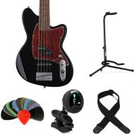 Ibanez Talman TMB105 5-string Bass Guitar Essentials Bundle - Black