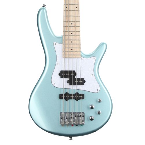  Ibanez Mezzo SRMD205 Bass Guitar and Ampeg Rocket Amp Essentials Bundle - Sea Foam Pearl Green