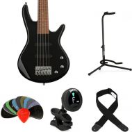 Ibanez miKro GSRM25 Bass Guitar Essentials Bundle - Black