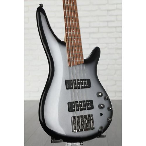  Ibanez Standard SR305E 5-string Bass Guitar - Metallic Silver Sunburst Demo