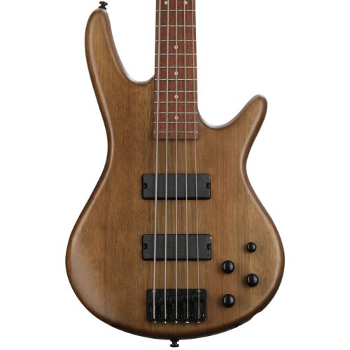  Ibanez Gio GSR205BWNF Bass Guitar Essentials Bundle - Walnut Flat