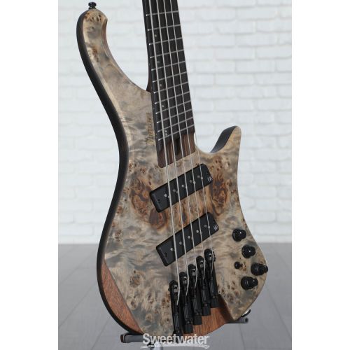  Ibanez Bass Workshop EHB1505MS 5-string Multi-scale Bass Guitar - Black Ice Flat