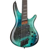 Ibanez Bass Workshop SRMS805 Multi-scale 5-string Bass Guitar - Tropical Seafloor