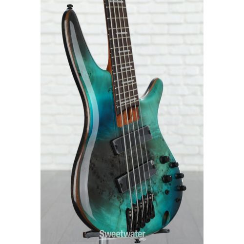  Ibanez Bass Workshop SRMS805 Multi-scale 5-string Bass Guitar - Tropical Seafloor