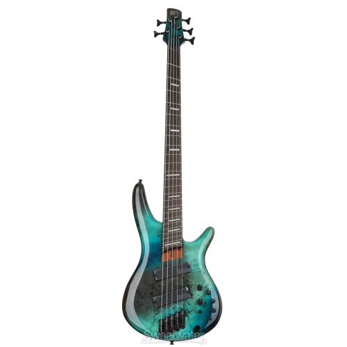  Ibanez Bass Workshop SRMS805 Multi-scale 5-string Bass Guitar - Tropical Seafloor