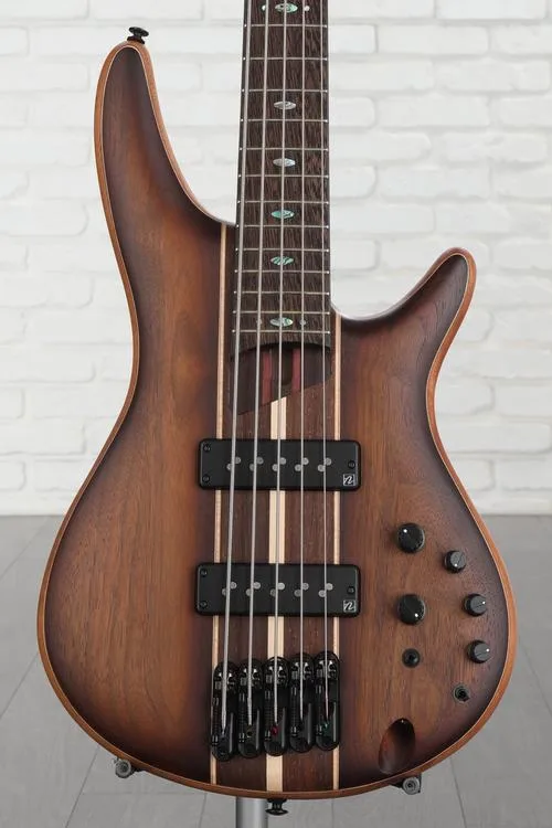 Ibanez Premium SR1355B 5-string Bass Guitar - Dual Mocha Burst Flat