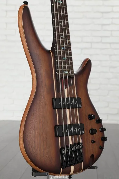  Ibanez Premium SR1355B 5-string Bass Guitar - Dual Mocha Burst Flat