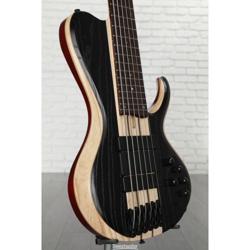  Ibanez Bass Workshop BTB866SC 6-string Bass Guitar - Weathered Black Low Gloss