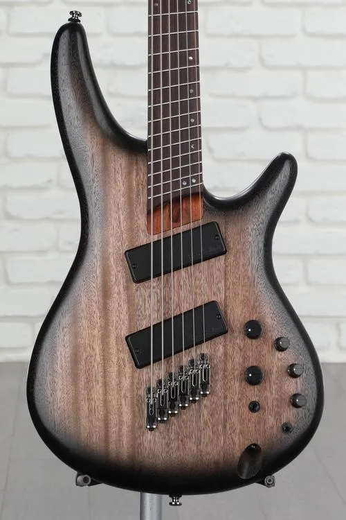 Ibanez Bass Workshop SRC6MS 6-string Multi-Scale Bass Guitar - Black Stained Burst Low Gloss