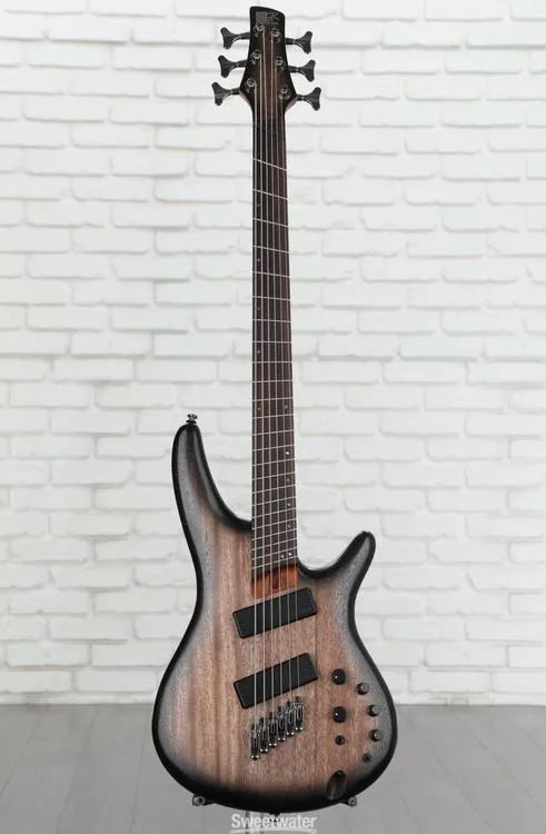  Ibanez Bass Workshop SRC6MS 6-string Multi-Scale Bass Guitar - Black Stained Burst Low Gloss