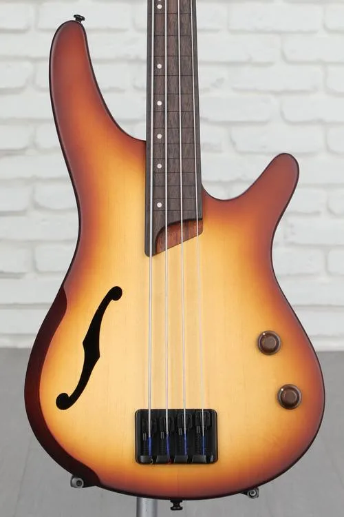 Ibanez SRH500F Fretless Bass Guitar - Natural Browned Burst Flat