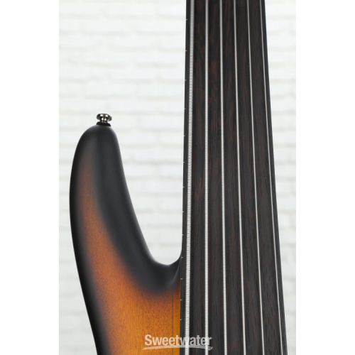  Ibanez SRF706 Fretless Bass Guitar - Brown Burst Flat