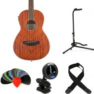 Ibanez PNB14E Acoustic-Electric Bass Essentials Bundle - Open Pore Natural