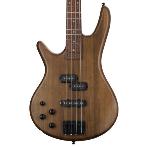  Ibanez Gio GSR200B Left-handed Bass Guitar Essentials Bundle - Walnut Flat