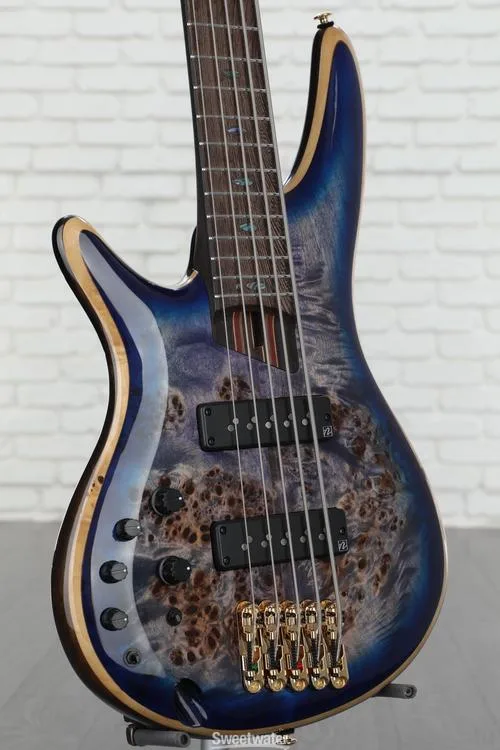  Ibanez Premium SR2605L Bass Guitar - Cerulean Blue Burst