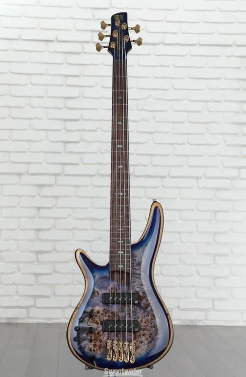  Ibanez Premium SR2605L Bass Guitar - Cerulean Blue Burst