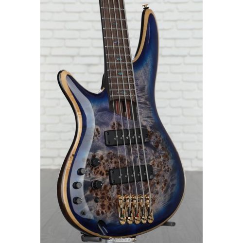  Ibanez Premium SR2605L Bass Guitar - Cerulean Blue Burst
