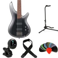 Ibanez Standard SR300E 4-string Bass Guitar Essentials Bundle - Midnight Gray Burst