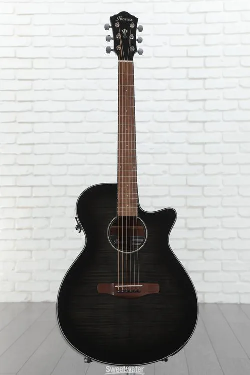  Ibanez AEG70 Acoustic-Electric Guitar - Transparent Charcoal Burst High Gloss