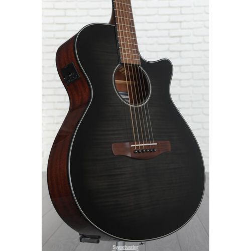  Ibanez AEG70 Acoustic-Electric Guitar - Transparent Charcoal Burst High Gloss