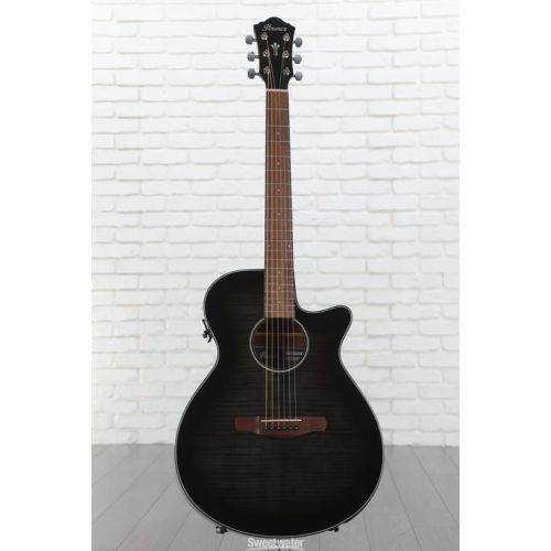  Ibanez AEG70 Acoustic-Electric Guitar - Transparent Charcoal Burst High Gloss