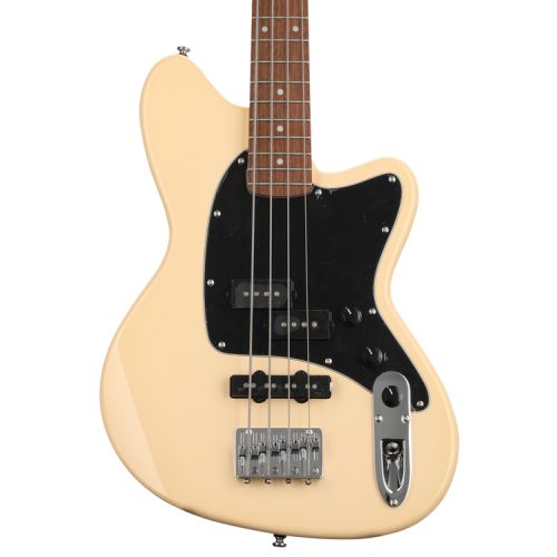  Ibanez Talman TMB30 Bass Guitar and Ampeg Rocket Amp Essentials Bundle - Ivory