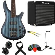 Ibanez Standard SR300E Bass Guitar and Ampeg RB-108 Amp Bundle - Sky Veil Matte