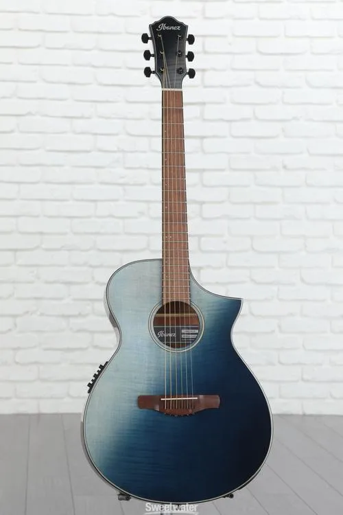  Ibanez AEWC32FM Acoustic-Electric Guitar - Indigo Sunset Fade