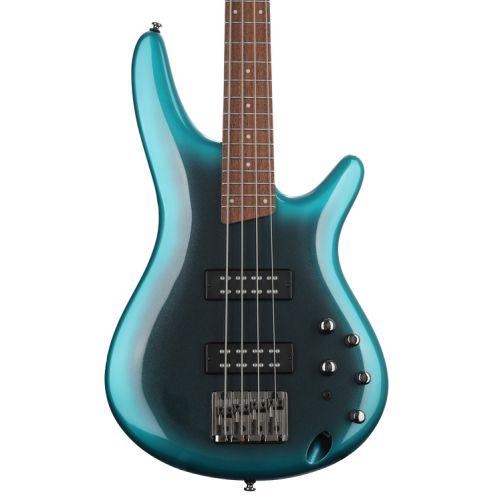  Ibanez Standard SR300E Bass Guitar and Ampeg RB-108 Amp Bundle- Cerulean Aura Burst