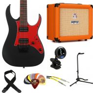 Ibanez Gio GRG131DX and Orange Crush 20 Amp Essentials Bundle - Black Flat