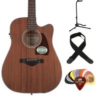 Ibanez AW54CE Acoustic-electric Guitar Essentials Bundle - Open Pore Natural