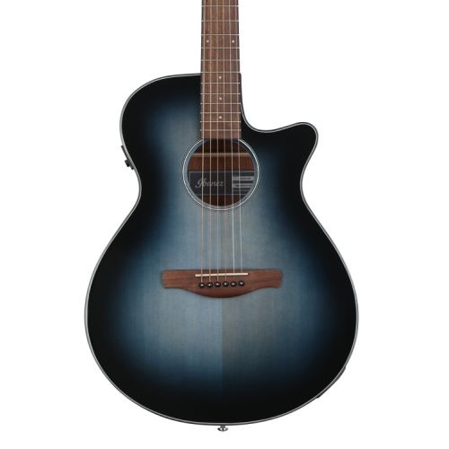  Ibanez AEG50 Acoustic-Electric Guitar with Case - Indigo Blue Burst High Gloss