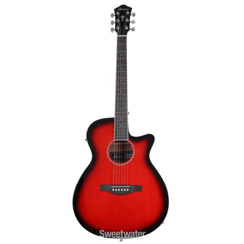  Ibanez AEG7TRH Acoustic-electric Guitar Essentials Bundle - Transparent Red Sunburst