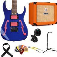 Ibanez Paul Gilbert Signature PGMM11 Electric Guitar and Orange Crush 20 Amp Essentials Bundle - Jewel Blue