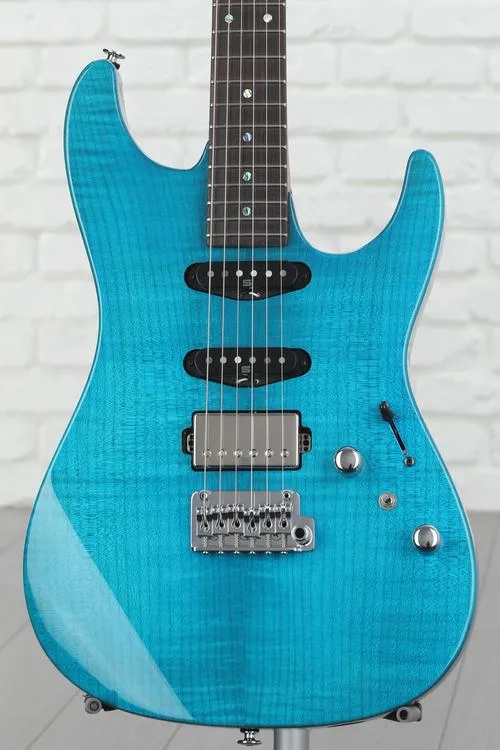 Ibanez Martin Miller Signature MMN1 Electric Guitar - Transparent Aqua Blue