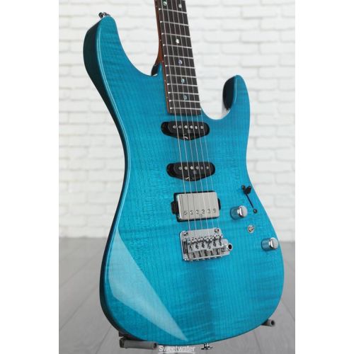  Ibanez Martin Miller Signature MMN1 Electric Guitar - Transparent Aqua Blue