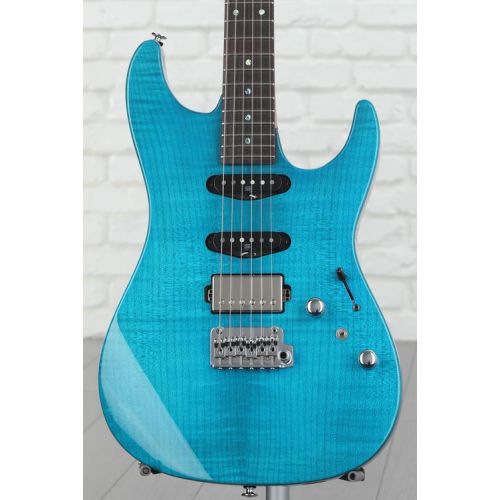  Ibanez Martin Miller Signature MMN1 Electric Guitar - Transparent Aqua Blue