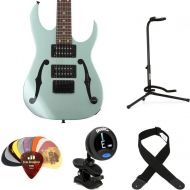 Ibanez Paul Gilbert Signature Mikro PGMM21 Electric Guitar Essentials Bundle - Metallic Light Green