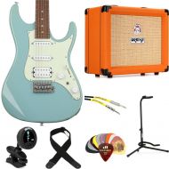 Ibanez AZES Electric Guitar and Orange Crush 20RT Amp Bundle - Purist Blue